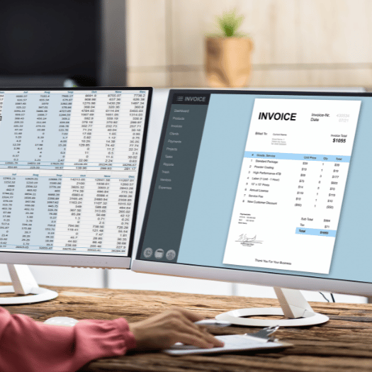 Billing software interface from Unsplash