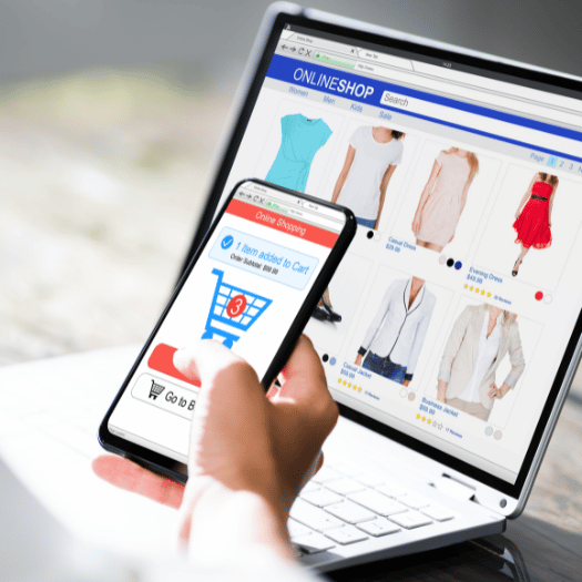 E-commerce website interface from Unsplash